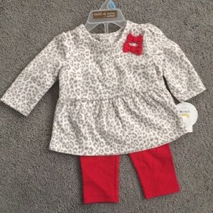 Animal Print Fleece with Tights